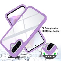 Samsung Galaxy A36 / A56 Handyhülle 2-teilig 360° Grad Hülle mit Displayschutz 9H Lila