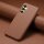 Hülle Handyhülle Stoßfeste Handy Tasche Ultra-Dünn Case Leder Bumper für Samsung Galaxy A26 Braun