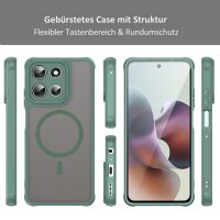 Magsafe Handyhülle für Motorola Moto G56 Matt Case Schutzhülle Kratzfest Magnet Hülle Grün