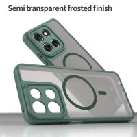 Magsafe Handyhülle für Motorola Moto G56 Matt Case Schutzhülle Kratzfest Magnet Hülle Grün