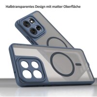 Magsafe Handyhülle für Motorola Moto G86 Matt Case Schutzhülle Kratzfest Magnet Hülle Blau