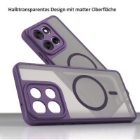 Magsafe Handyhülle für Motorola Moto G86 Matt Case Schutzhülle Kratzfest Magnet Hülle Lila
