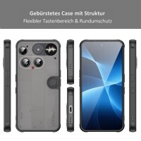 Handyhülle für Nothing Phone 3 Matt Stoßfest Schutzhülle Back cover Schwarz