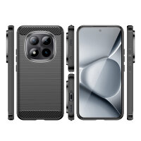 Xiaomi Redmi Note 15 Pro+ Handy Tasche Carbon Hülle Schutzhülle Back Cover TPU Case Outdoor Bumper