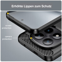 Xiaomi Redmi Note 15 Pro+ Handy Tasche Carbon Hülle Schutzhülle Back Cover TPU Case Outdoor Bumper