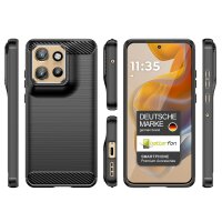Motorola Moto Edge 50 Neo Carbon Hülle TPU Handy...