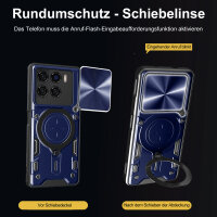 Outdoor Panzer Hülle für ZTE Blade A56 Handyhülle mit Slide Kameraschutz Ringhalter Bumper in Blau