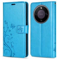 Hülle für Honor Magic 8 Lite Handyhülle Schutzhülle Wallet Case Klapphülle Etui Blau