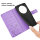 Hülle für Honor Magic 8 Lite Handyhülle Schutzhülle Wallet Case Klapphülle Etui Lila