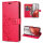 Hülle für Honor Magic 8 Lite Handyhülle Schutzhülle Wallet Case Klapphülle Etui Rot