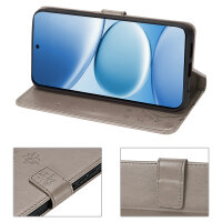Hülle für Xiaomi Redmi Note 15 Pro 4G Handyhülle Wallet Case Klapphülle in Grau
