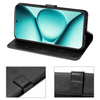 Hülle für Xiaomi Redmi Note 15 Pro+ Handyhülle Wallet Case Klapphülle in Schwarz