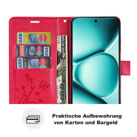 Hülle für Xiaomi Redmi Note 15 Pro+ Handyhülle Wallet Case Klapphülle in Rot