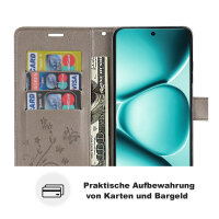 Hülle für Xiaomi Redmi Note 15 Pro+ Handyhülle Wallet Case Klapphülle in Grau