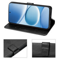 Hülle für Xiaomi Redmi Note 15 Pro 5G Handyhülle Wallet Case Klapphülle in Schwarz