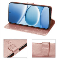 Hülle für Xiaomi Redmi Note 15 Pro 5G Handyhülle Wallet Case Klapphülle in Rosegold