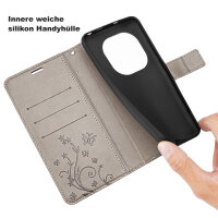 Hülle für Xiaomi Redmi Note 15 Pro 5G Handyhülle Wallet Case Klapphülle in Grau