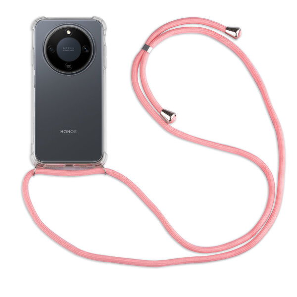 Handykette für Honor Magic 8 Lite Hülle mit Band Case Handyhülle mit Kette in Rosa