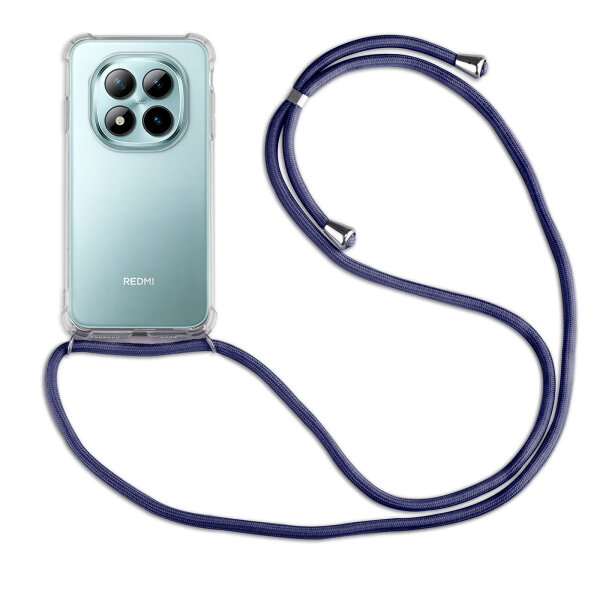 Handykette für Xiaomi Redmi Note 15 Pro+ Hülle mit Band Case Handyhülle mit Kette in Blau