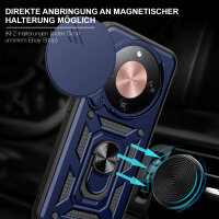 Outdoor Panzer Hülle für Honor Magic 8 Lite Handyhülle Slide Kameraschutz Ringhalter Blau