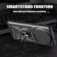 Outdoor Panzer Hülle für Honor Magic 8 Lite Handyhülle Slide Kameraschutz Ringhalter Schwarz