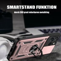Outdoor Panzer Hülle für Motorola Edge 50 Neo Handyhülle mit Kameraschutz Ringhalter Rosegold
