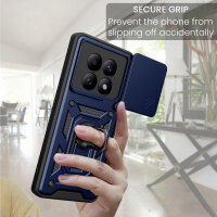 Outdoor Panzer Hülle für Xiaomi Redmi Note 15 4G / 5G Handyhülle mit Kameraschutz Ringhalter Blau