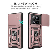 Outdoor Panzer Hülle für Xiaomi Redmi Note 15 Pro 5G Handyhülle mit Kameraschutz Ringhalter Rosegold