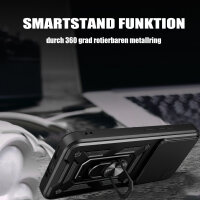 Outdoor Panzer Hülle für Xiaomi Redmi Note 15 Pro 5G Handyhülle mit Kameraschutz Ringhalter Schwarz