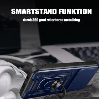 Outdoor Panzer Hülle für Xiaomi Redmi Note 15 Pro+ Handyhülle mit Kameraschutz Ringhalter Blau