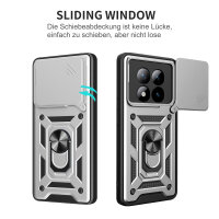 Outdoor Panzer Hülle für Xiaomi Redmi Note 15 Pro+ Handyhülle mit Kameraschutz Ringhalter Silber