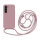 Handykette für Samsung Galaxy S26 Hanyhülle mit Band Hülle mit Kodel Smartphone Halskette in Rosa