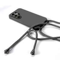 Handykette für Samsung Galaxy S26 Ultra Hanyhülle mit Band Hülle mit Kodel Smartphone Halskette in Schwarz