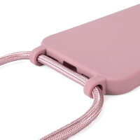 Handykette für Samsung Galaxy S26 Plus Hanyhülle mit Band Hülle mit Kodel Smartphone Halskette in Rosa