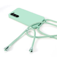 Handykette für Samsung Galaxy S26 Plus Hanyhülle mit Band Hülle mit Kodel Smartphone Halskette in Mintgrün