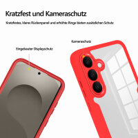 360° Grad Hülle für Samsung Galaxy S26 vollschutz mit Integriertem Displayschutz Rot