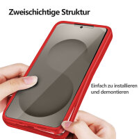360° Grad Hülle für Samsung Galaxy S26 vollschutz mit Integriertem Displayschutz Rot