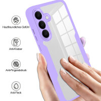 360° Grad Hülle für Samsung Galaxy S26 vollschutz mit Integriertem Displayschutz Lila