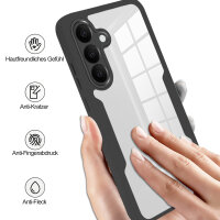 360° Grad Hülle für Samsung Galaxy S26+ vollschutz mit Integriertem Displayschutz Schwarz