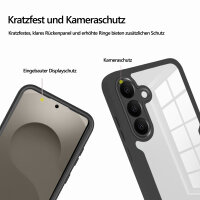 360° Grad Hülle für Samsung Galaxy S26+ vollschutz mit Integriertem Displayschutz Schwarz