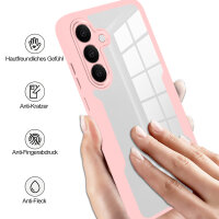 360° Grad Hülle für Samsung Galaxy S26+ vollschutz mit Integriertem Displayschutz Rosa