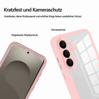 360° Grad Hülle für Samsung Galaxy S26+ vollschutz mit Integriertem Displayschutz Rosa