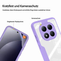 360° Grad Hülle für Xiaomi Redmi Note 15 Pro 4G vollschutz Integriertem Displayschutz in Lila