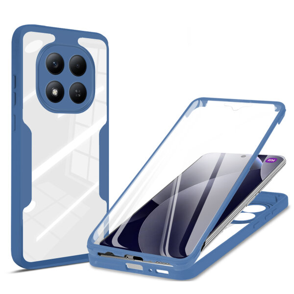 360° Grad Hülle für Xiaomi Redmi Note 15 Pro 4G vollschutz Integriertem Displayschutz in Blau
