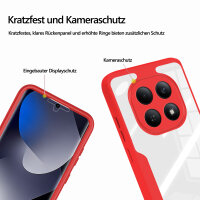 360° Grad Hülle für Xiaomi Redmi Note 15 5G / Poco M8 5G vollschutz Integriertem Displayschutz in Rot
