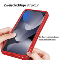 360° Grad Hülle für Xiaomi Redmi Note 15 5G / Poco M8 5G vollschutz Integriertem Displayschutz in Rot