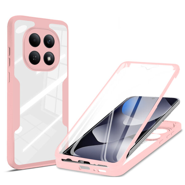 360° Grad Hülle für Xiaomi Redmi Note 15 5G / Poco M8 5G vollschutz Integriertem Displayschutz in Rosa