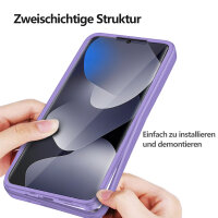 360° Grad Hülle für Xiaomi Redmi Note 15 5G / Poco M8 5G vollschutz Integriertem Displayschutz in Lila