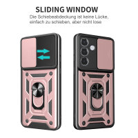 Outdoor Panzer Hülle für Samsung Galaxy S26 mit Kameraschutz Ringhalter Rosegold