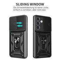 Outdoor Panzer Hülle für Samsung Galaxy S26+ mit Kameraschutz Ringhalter Schwarz